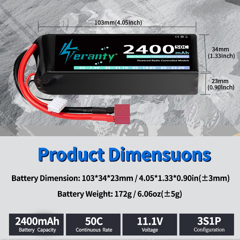 TERANTY 3S 2200/2400/2600mAh L - огляд і ціна Drone Battery Plate