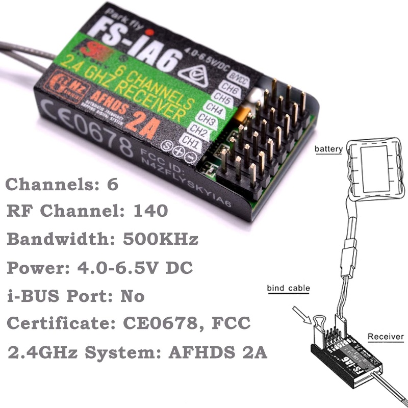Flysky FS-IA6 Receiver 6CH Dua - огляд і ціна Drone Battery Plate