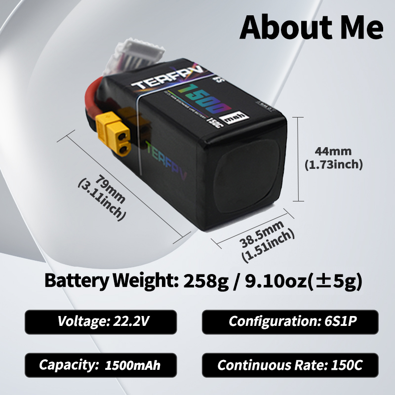 TERFPV Lipo Battery 6S 22.2V 1 - огляд і ціна Drone Battery Plate
