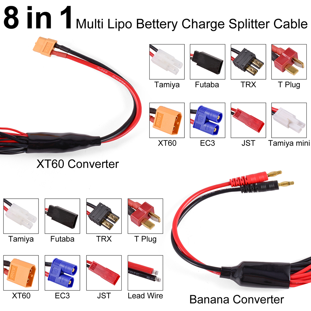 RC Charger Adapter Connector 8 - огляд і ціна Drone Battery Balance Charger