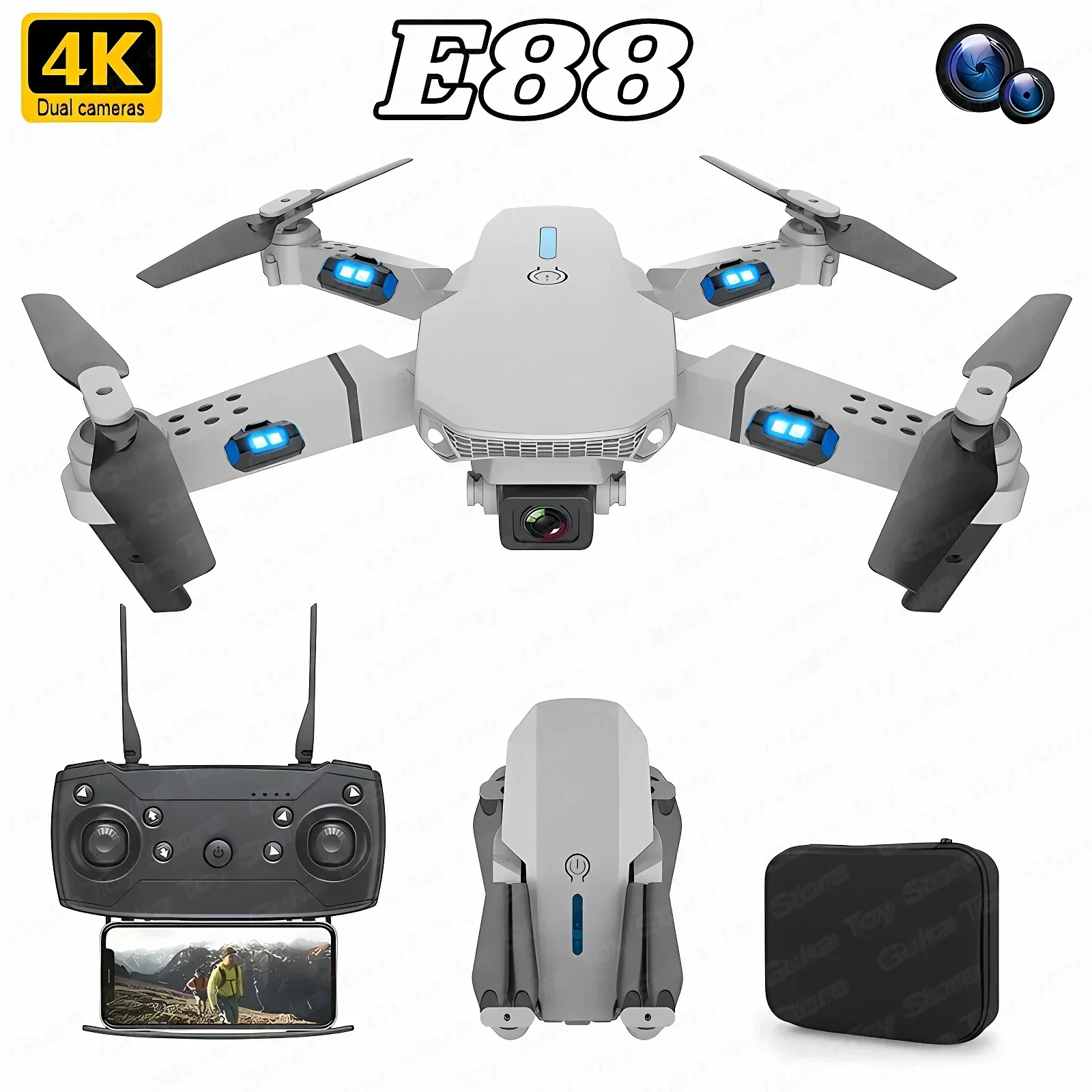 E88 Pro WIFI FPV Drone Wide An - огляд і ціна Drone Battery Box