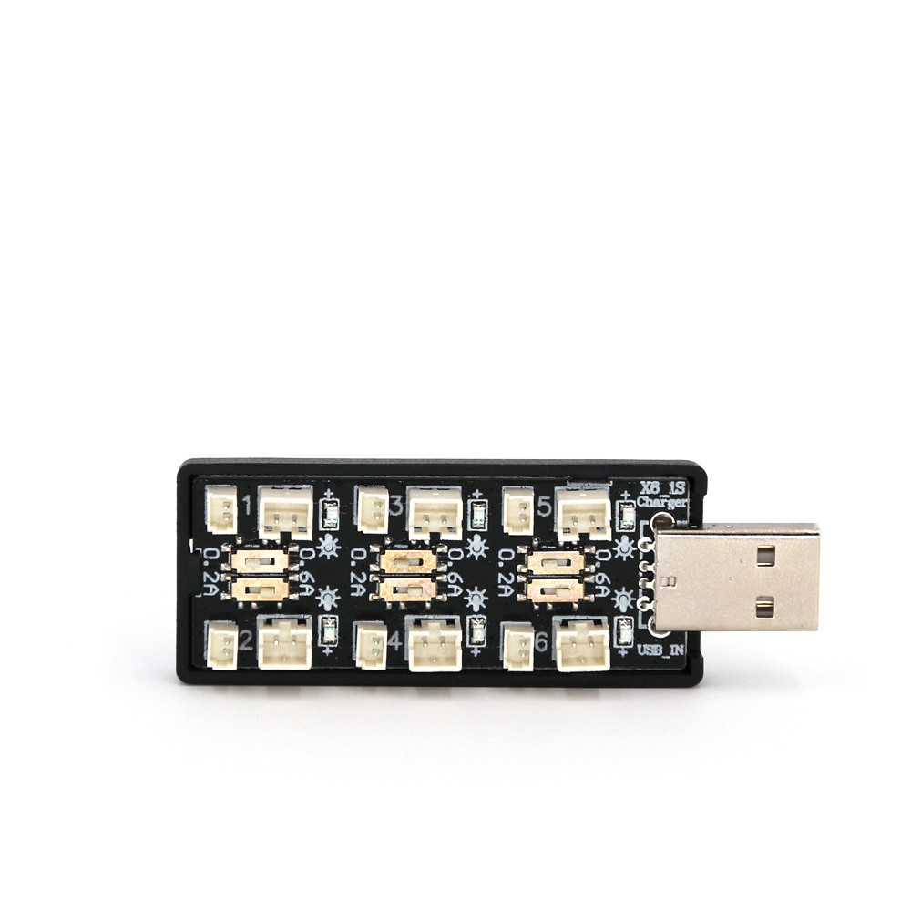 6CH USB 1S LiPo/LiHv 3.7V/4.2V - огляд і ціна Drone Battery Plate