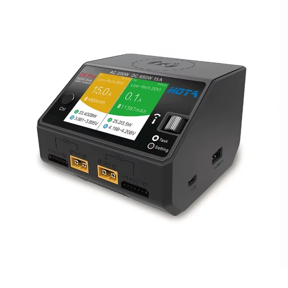 HOTA D6 Pro 200W AC 650W DC Du - огляд і ціна Drone Battery Balance Charger