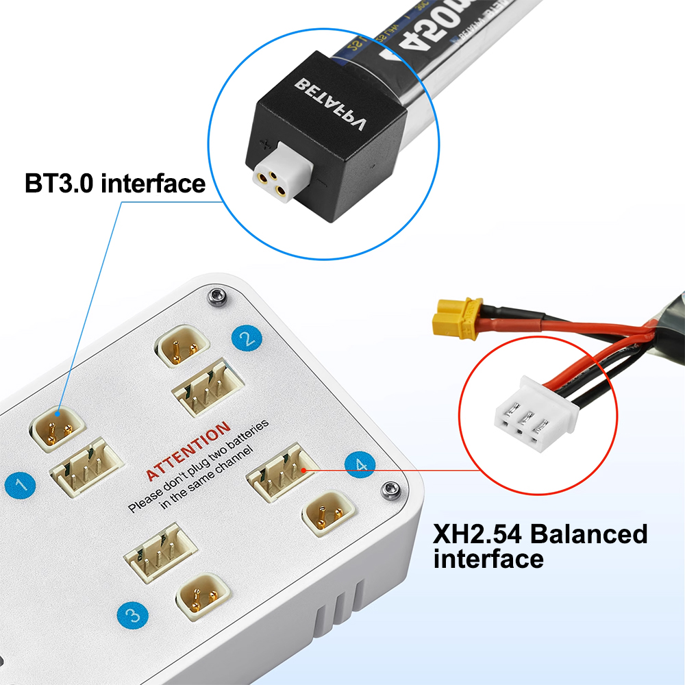 VIFLY Toothstor 4 Channel 2S L - огляд і ціна Drone Battery Balance Charger